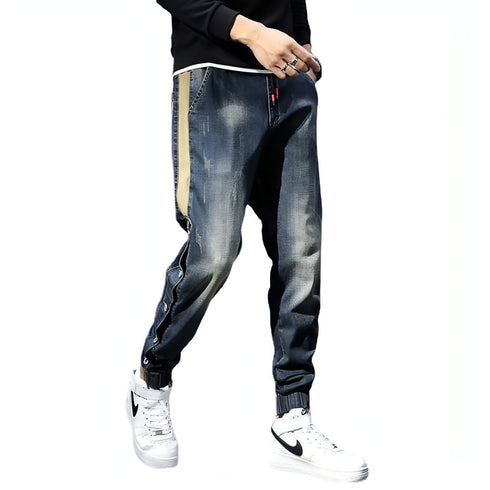 UrbanEase™ – Cropped Harem Denim Pants